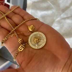 Gold plated Medusa Pendant Necklace
